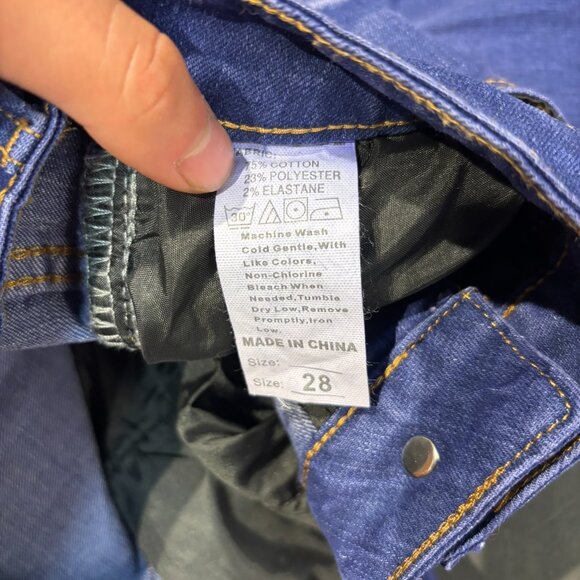 Men’s Purple Distressed Street Style Jeans – Size 28 NWT - Picture 5 of 7